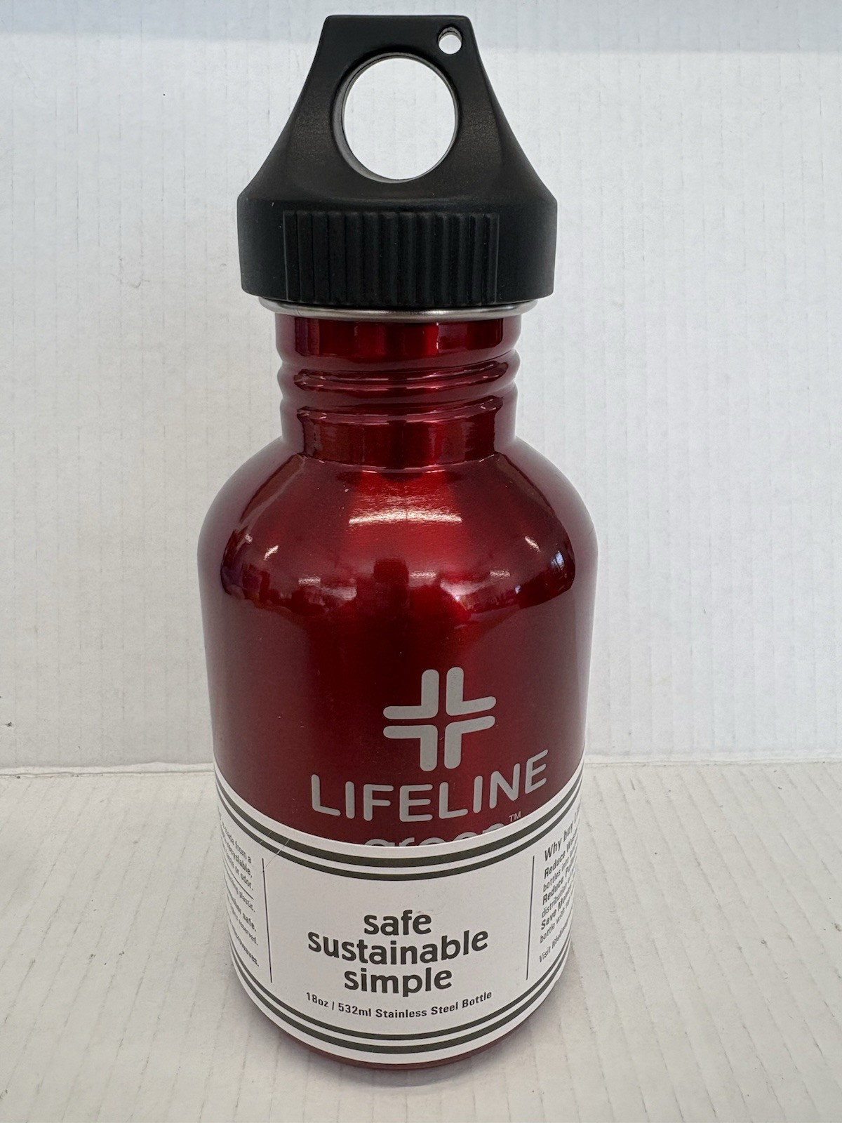 New Lifeline Water Bottle Stainless BPA-FREE – 18 Ounce Volume New
