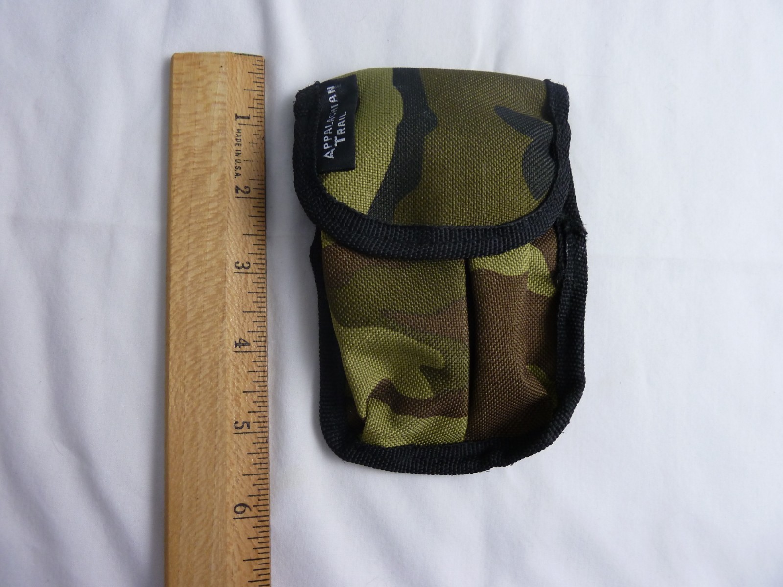 Appalachian Trail Camo Belt Pouch Hook Loop Closure 2 Section Pocket