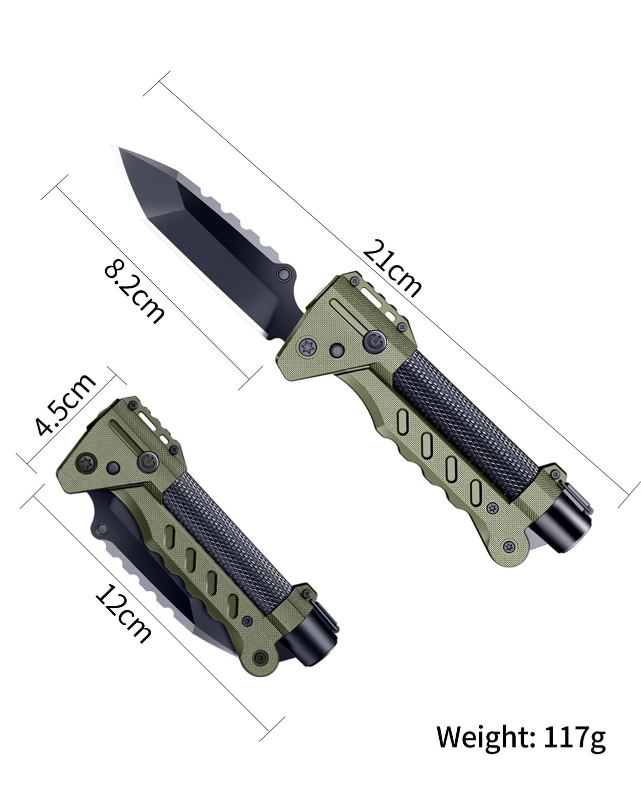 Viperade Vak6-S Survival Multitool Folding Knife Led Flashlight And Pulse