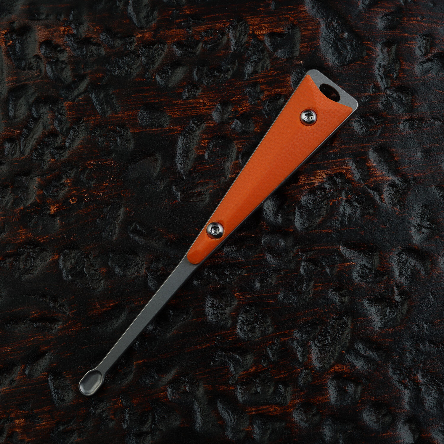 EI2 Titanium EDC Keychain Earpick,Titanium/G10, MeCarmy