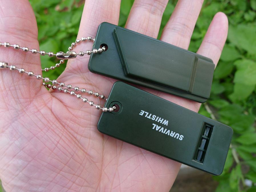 2 Emergency Survival Whistle Rescue Tool Signal Sound Outdoor Camping Hiking SOS