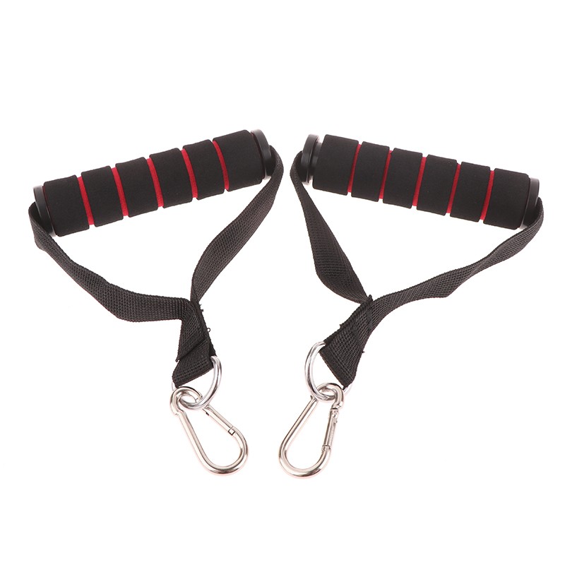 D-Ring Metal Gym Handles Grip Workout Home Resistance Bands Fitness Accessories