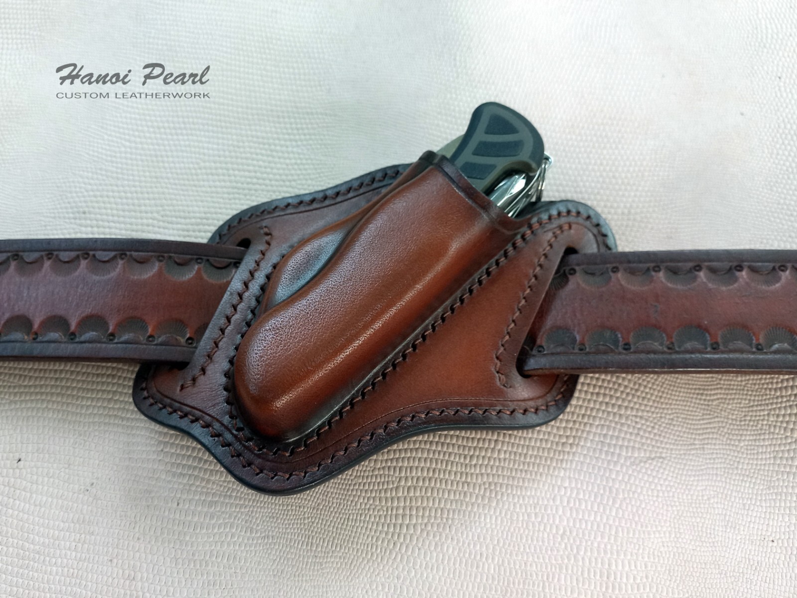 Custom Leather Sheath for Victorinox Soldier 08 or similar 111mm versions