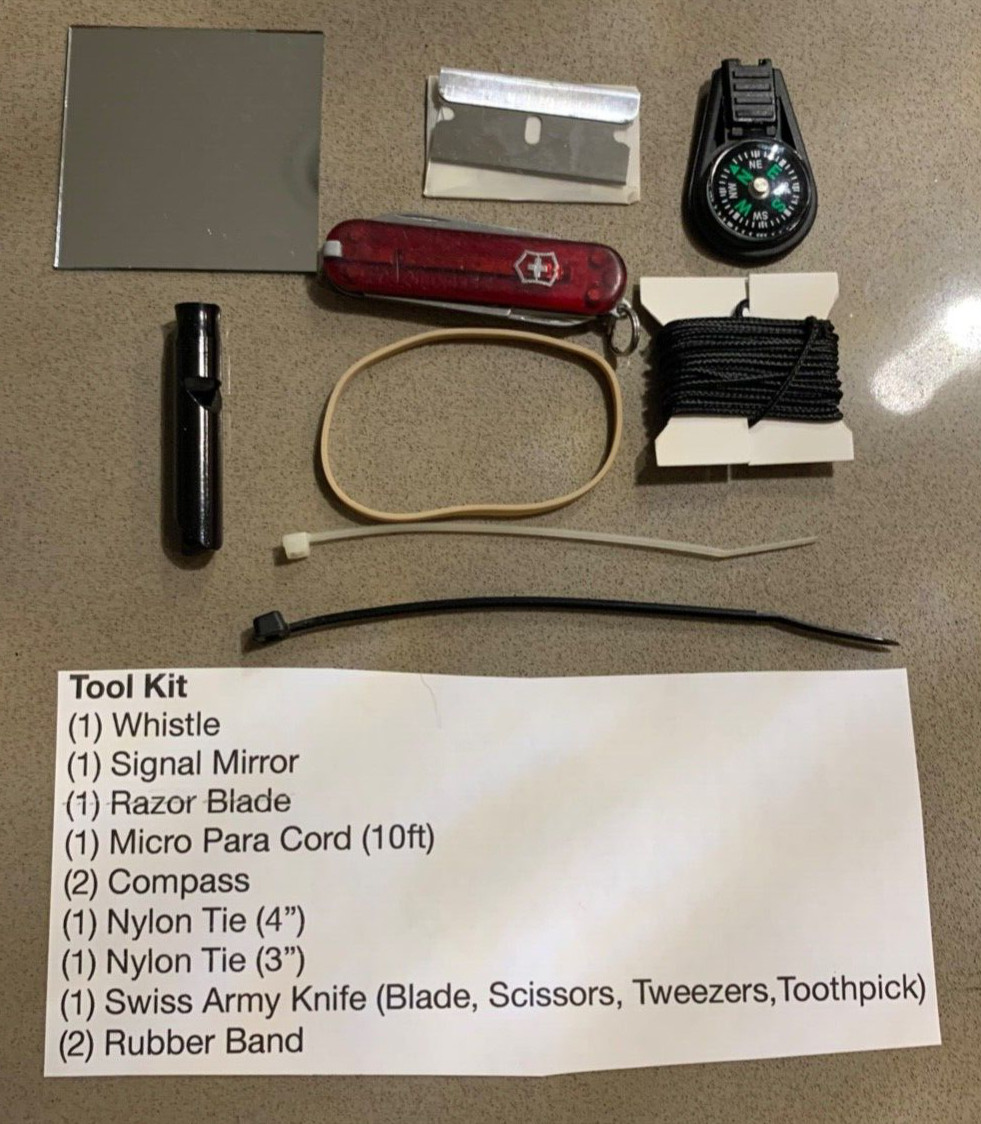 🆘 Emergency Bug Out Survival Prepper Kit Fire Fishing First Aid Sewing Tool 60+