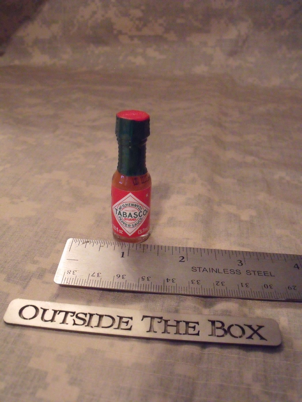 (1) 1/8 Oz. TABASCO HOT SAUCE, Mini Glass Bottle, FRESH & SEALED!