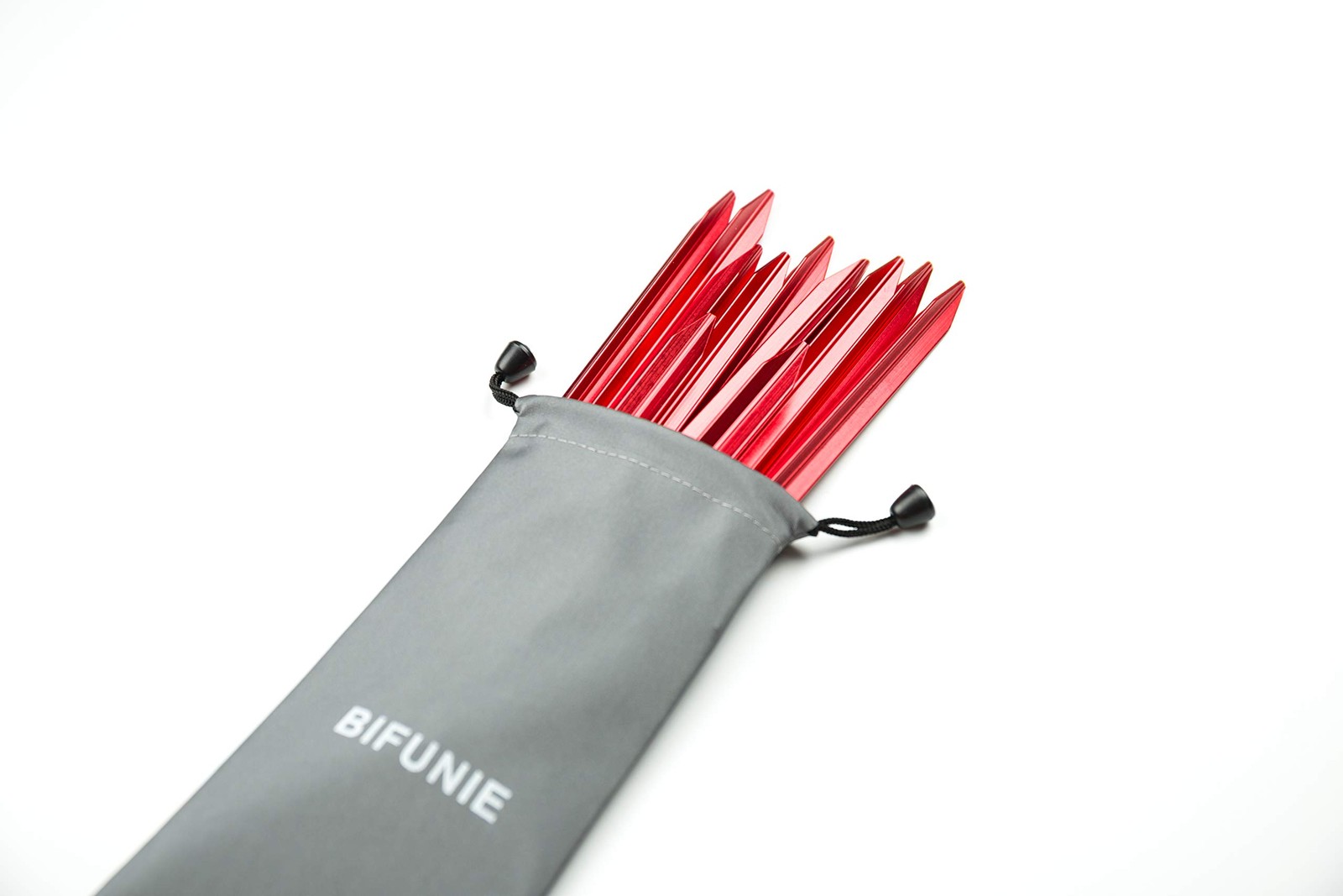 Aluminum Alloy Tent Stakes Pegs, 12-Pack Ground Pegs with Red