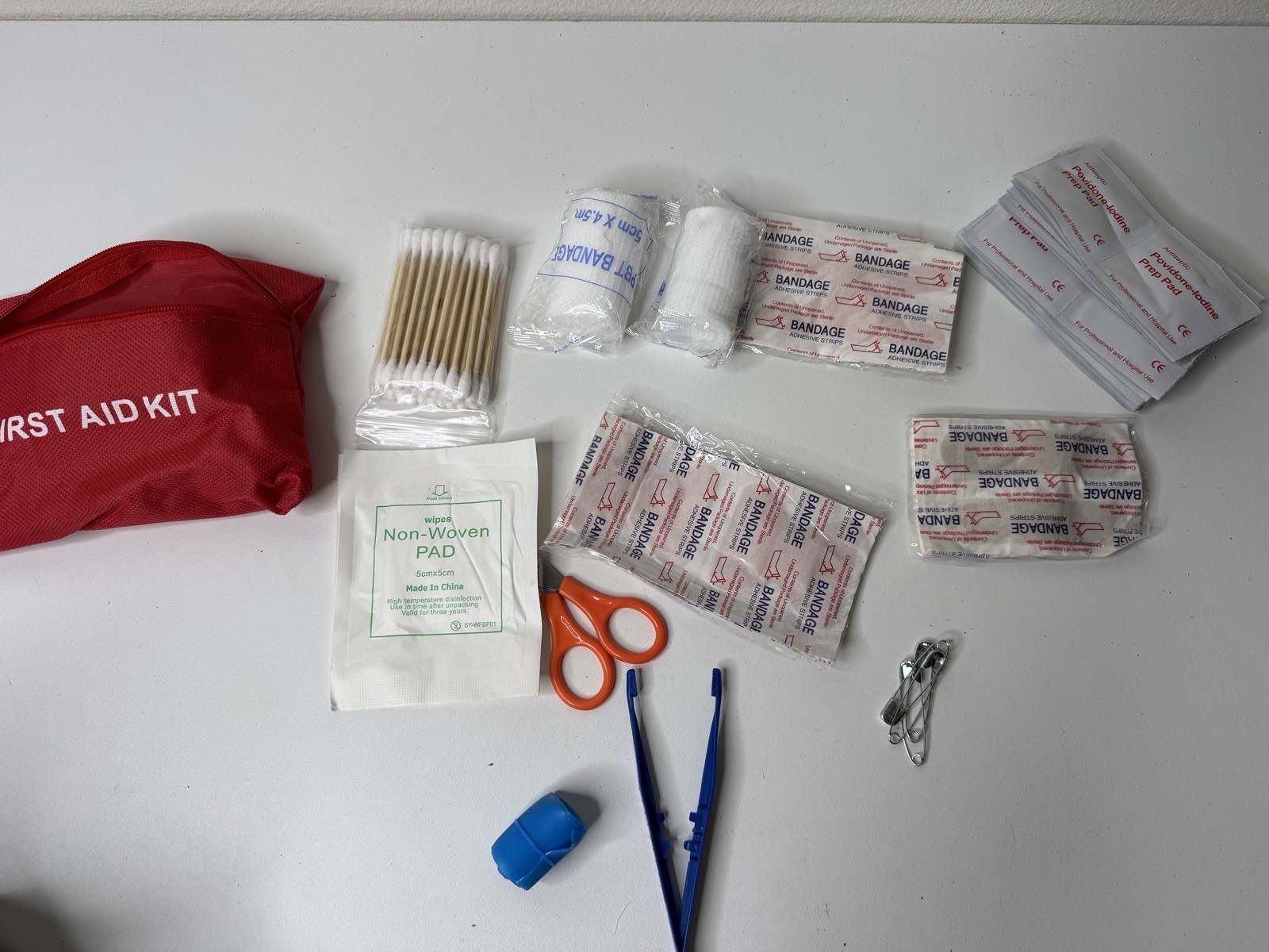 Emergency Survival Kit Bag Multi Tool Set First Aid Poncho Compass Bundle