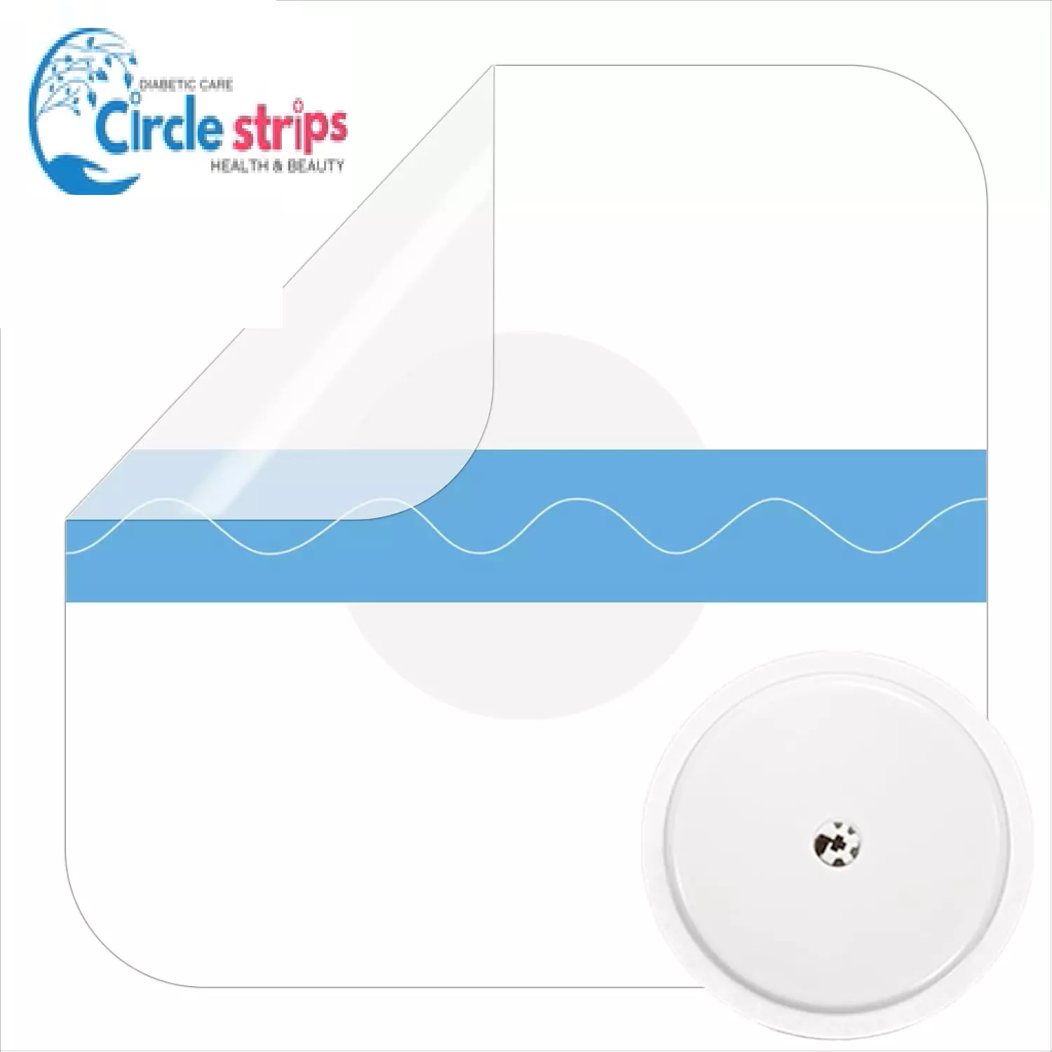 circlestrips Waterproof Sticker for Freestyle Libre 2/3 Sensor Covers-50 PCS