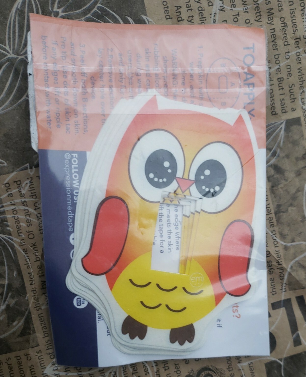 Expressionmed – Adhesive Patch For Dexcom G5 (10-Pack) – Pre-Cut, Waterproof OWL