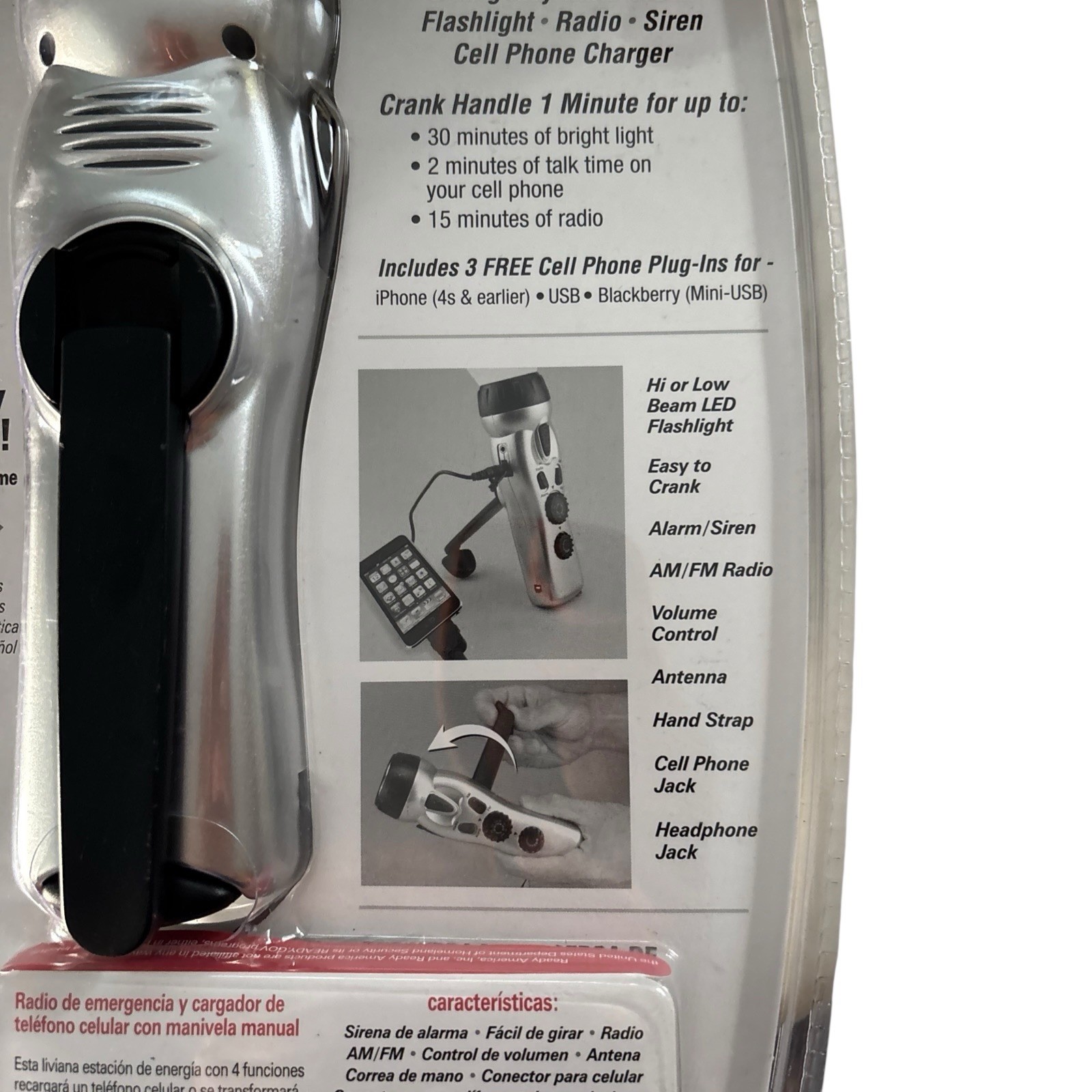 Ready America Emergency Power Station Flashlight Phone Charger Radio