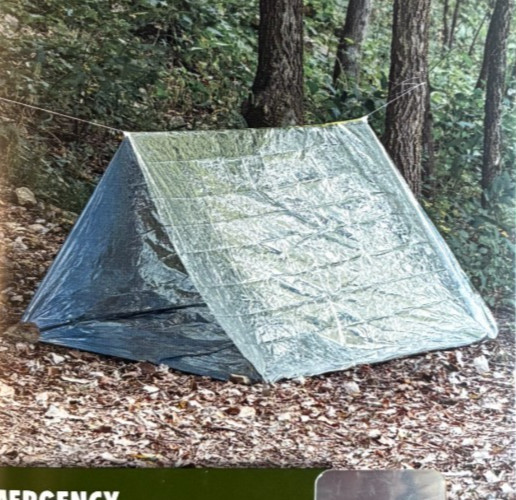 Ozark Trail Outdoor Emergency Survival Reflective Light Tent & Suspension Cord