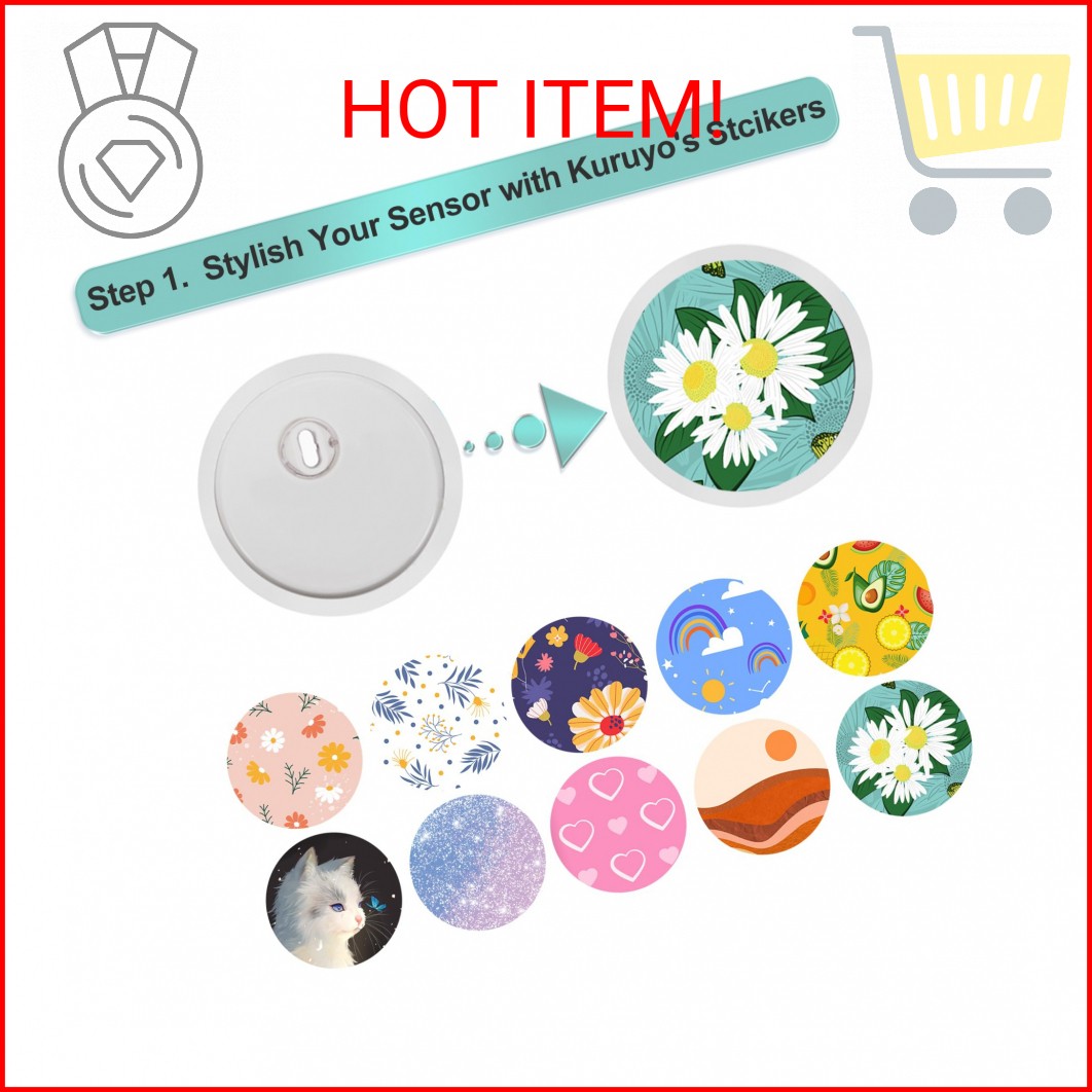 Waterproof Sensor Covers for Libre 3 & Freestyle Sticker Total 40Pack Hypoallerg