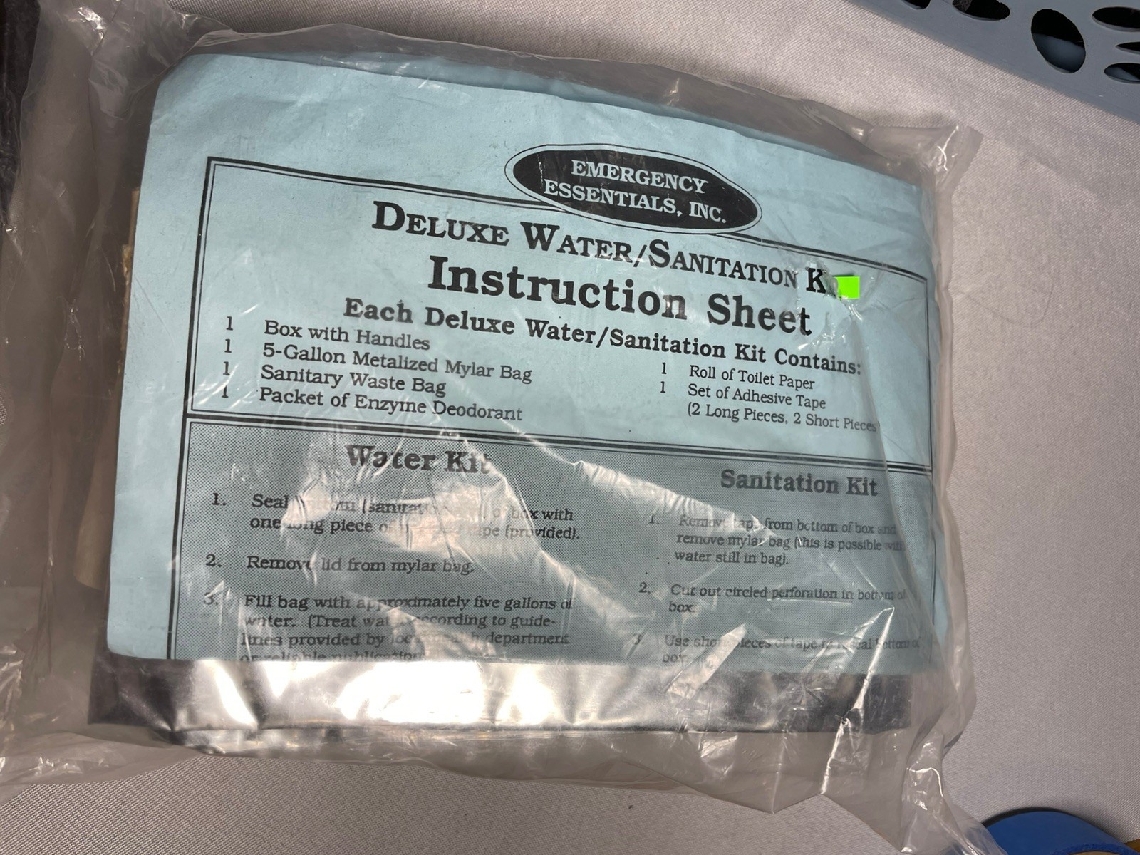 Emergency Essentials 5 Gallon Deluxe Water Sanitation Kit