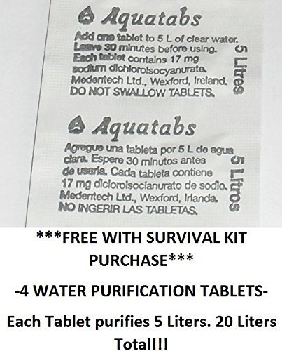Gray/Black 3 Day Deluxe Emergency Survival Kit Bag 25 L Disaster Earthquake