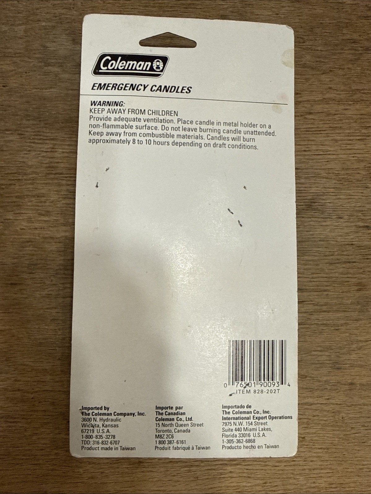 NEW Coleman Emergency Survival Candles, 2-Pack Camping, Etc 8-10 Hr Burn Time