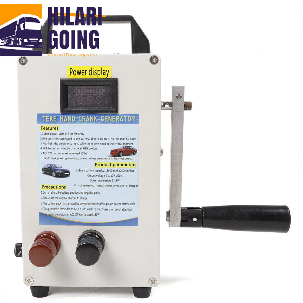 Emergency Power Supply Charger Camping Outdoor Portable Hand Crank Generator