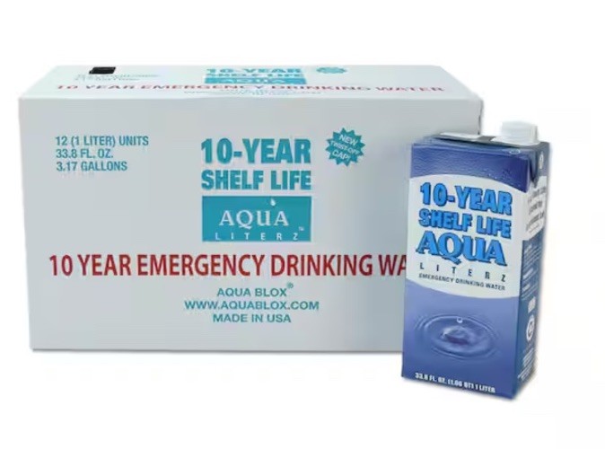 Ready America 10-Year Shelf Life Aqua Literz 1 l (12-Pack)