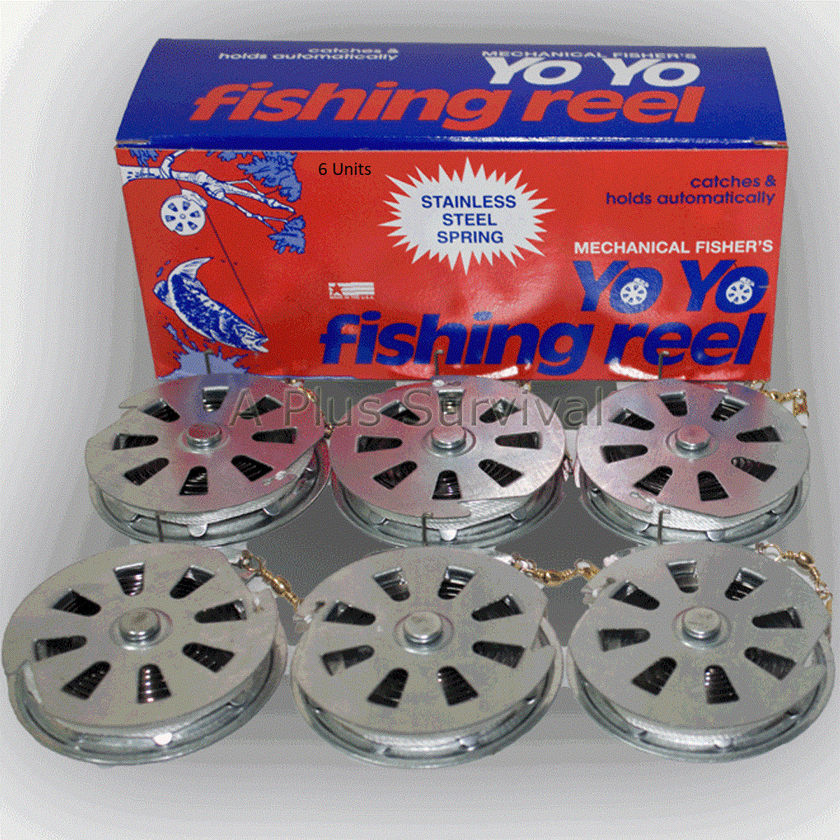 Lot of 6 – Mechanical Fishing Snare Reel Yo Yo Hunting