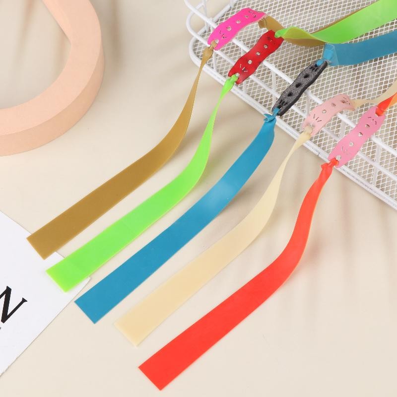 10Pcs Large Slingshot Hunting Powerful Flat Rubber Band 0.8/1mm High Elasticity