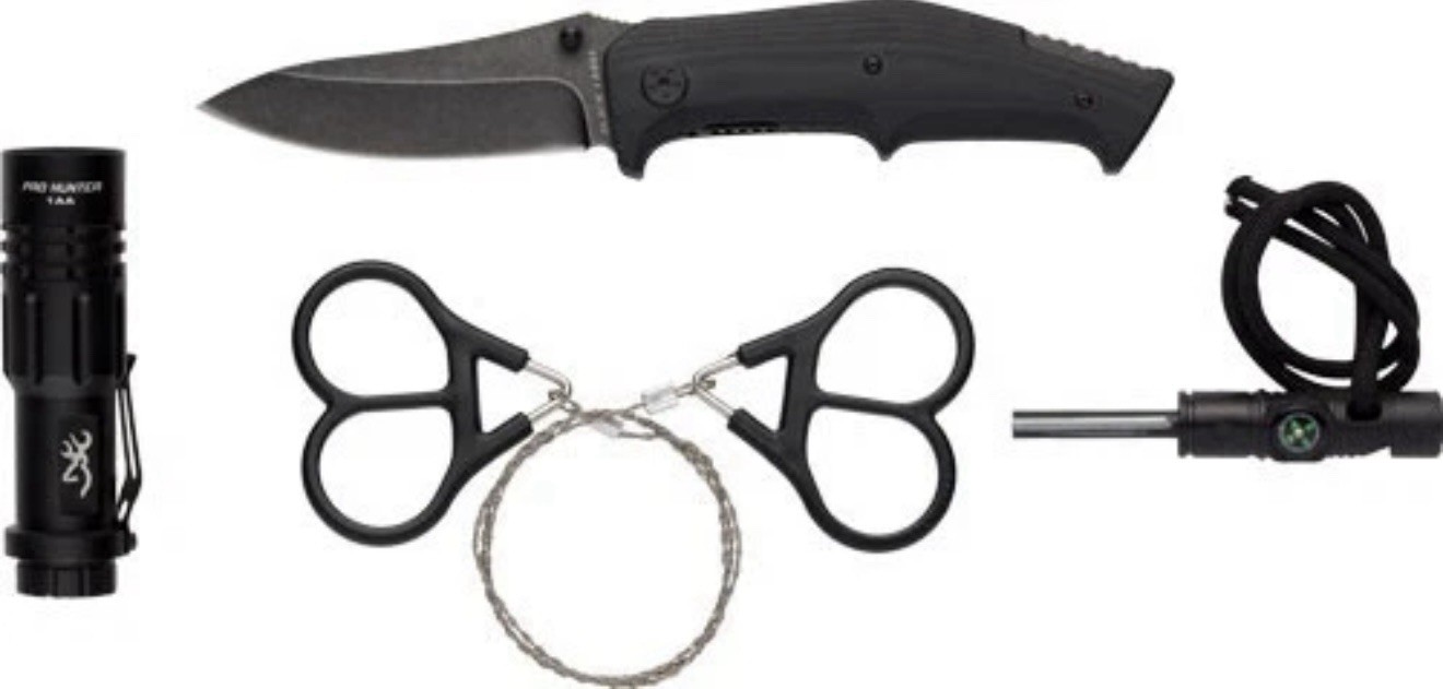 Browning Survival Kit Perfect for Emergency Knife, Fire Starter, Compass & MORE!