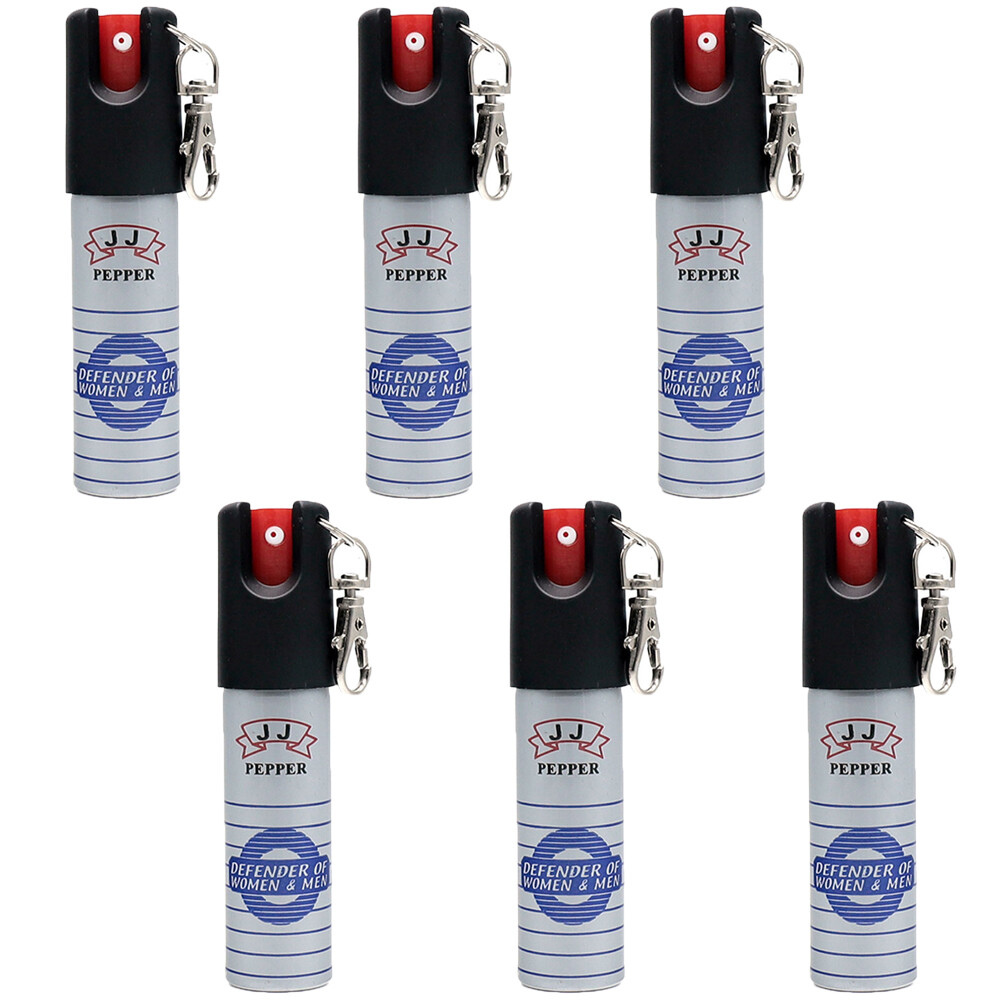 6 PACK Pepper Spray 1/2oz Self Defense Safety Lock Security Keychain