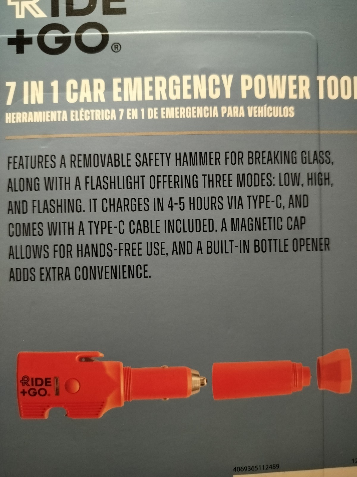 CAR 7 IN 1 EMERGENCY POWER TOOL RIDE + GO BRAND NEW