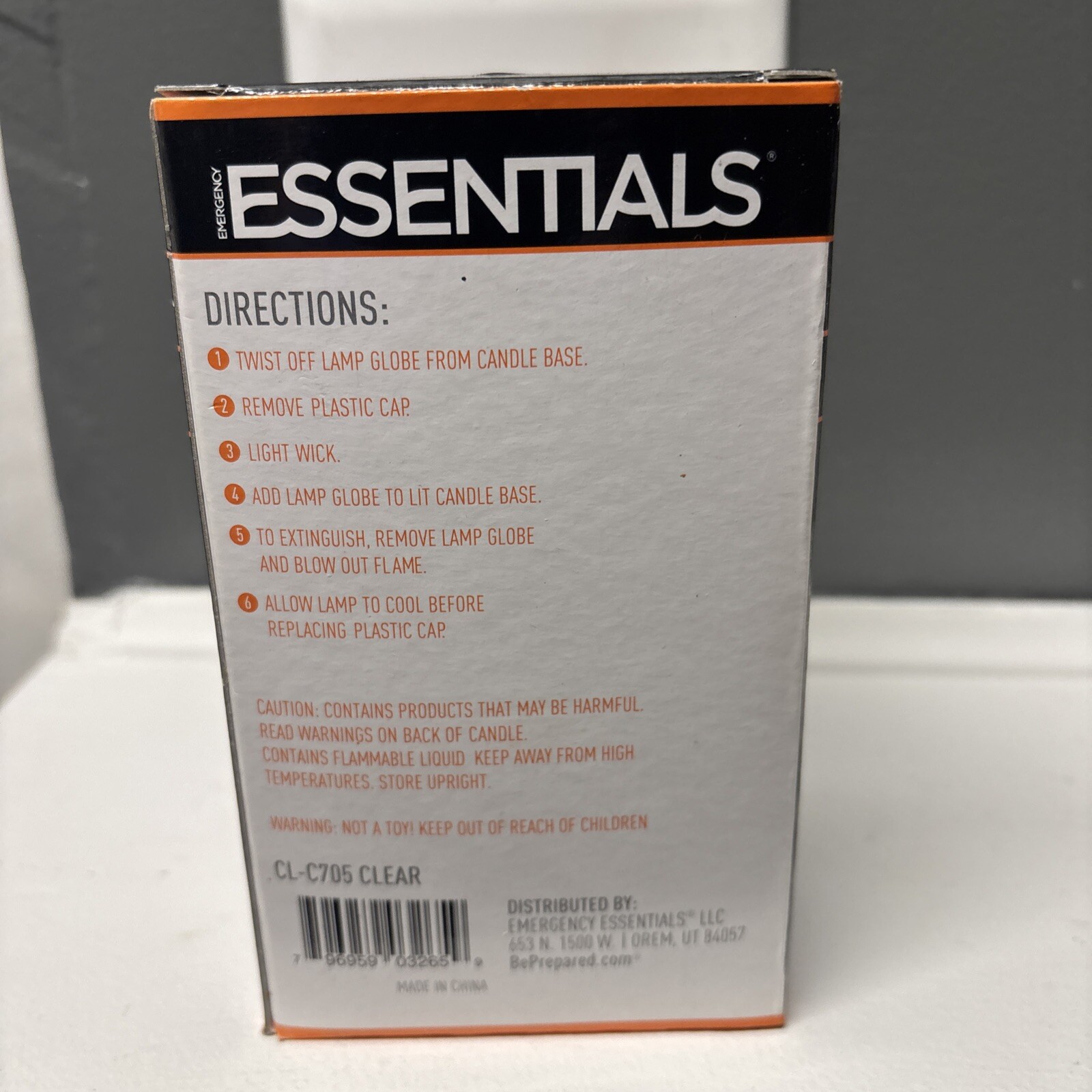 EMERGENCY ESSENTIALS 115 HOUR LONG BURNING CANDLE – SMOKELESS CAMPING / SURVIVAL