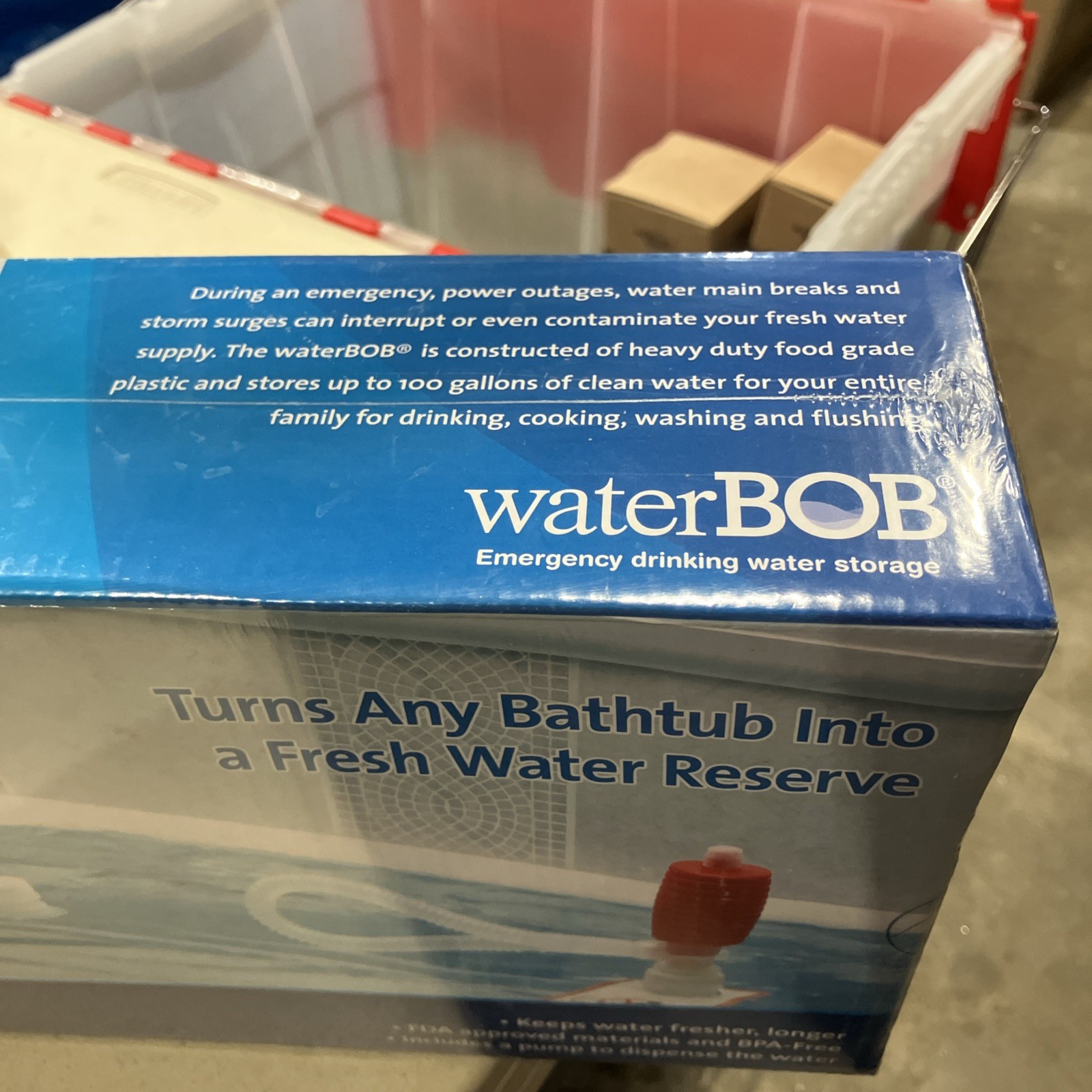 Water BOB Survival Emergency Drinking Fresh Water Storage 100-Gallons Kit