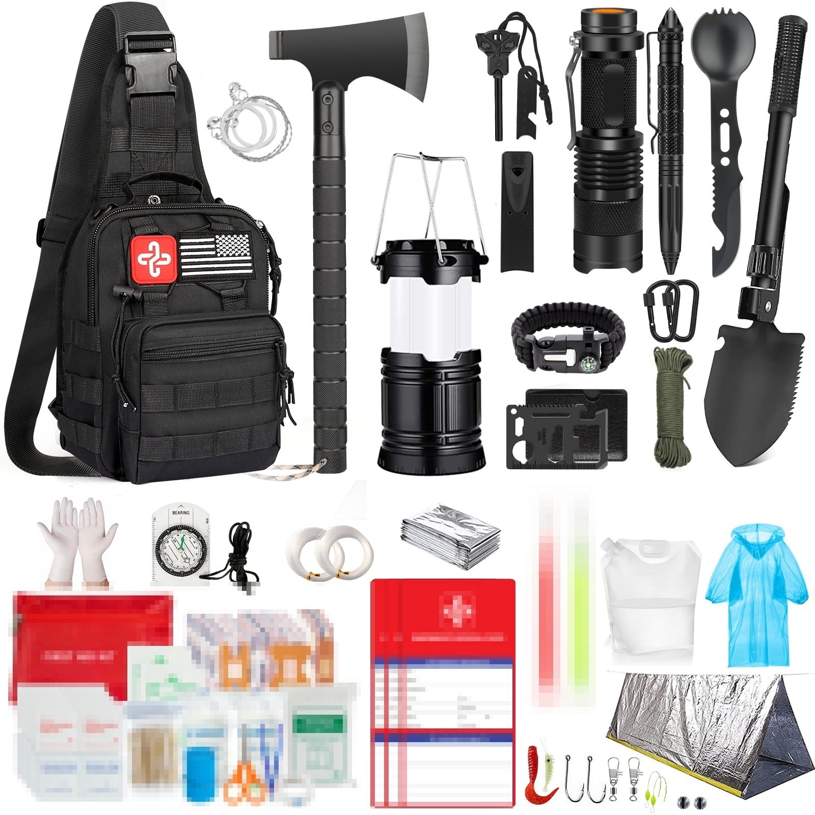 260pc Survival Kit Emergency Gear Supplies for Camping Hiking FREESHIP