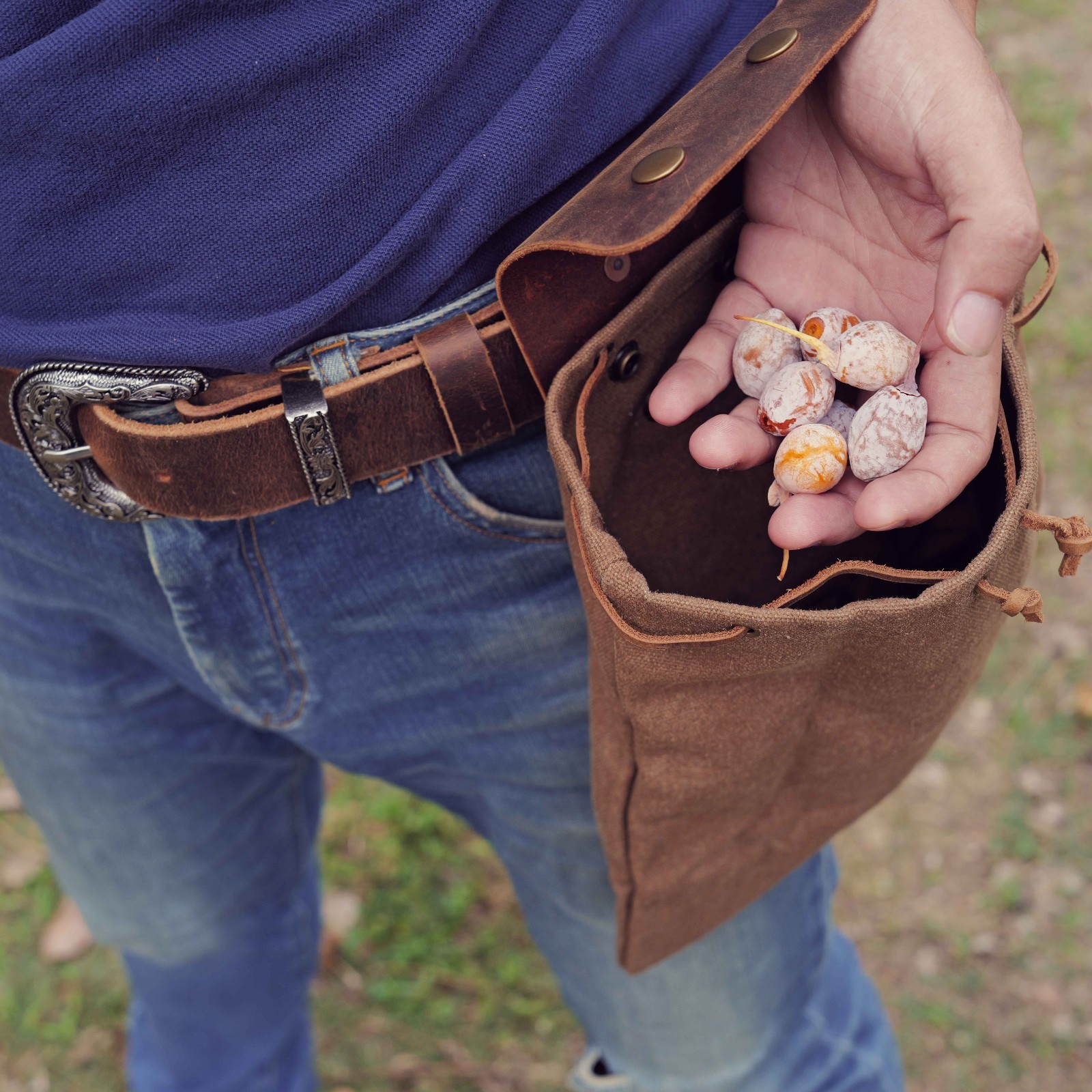 Foraging Dump Pouch Bushcraft Gathering Pouch Camping Hiking Forager Gift