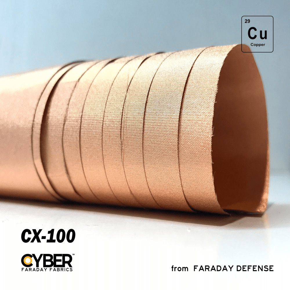 Faraday Cyber CX 100 Fabric EMF RF Shielding 100% Copper Plated 53″x1′
