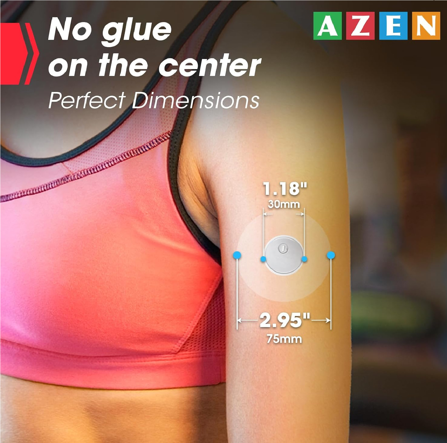 AZEN 60 Pack Freestyle Sensor Covers for Libre 3, Waterproof Adhesive Patches,