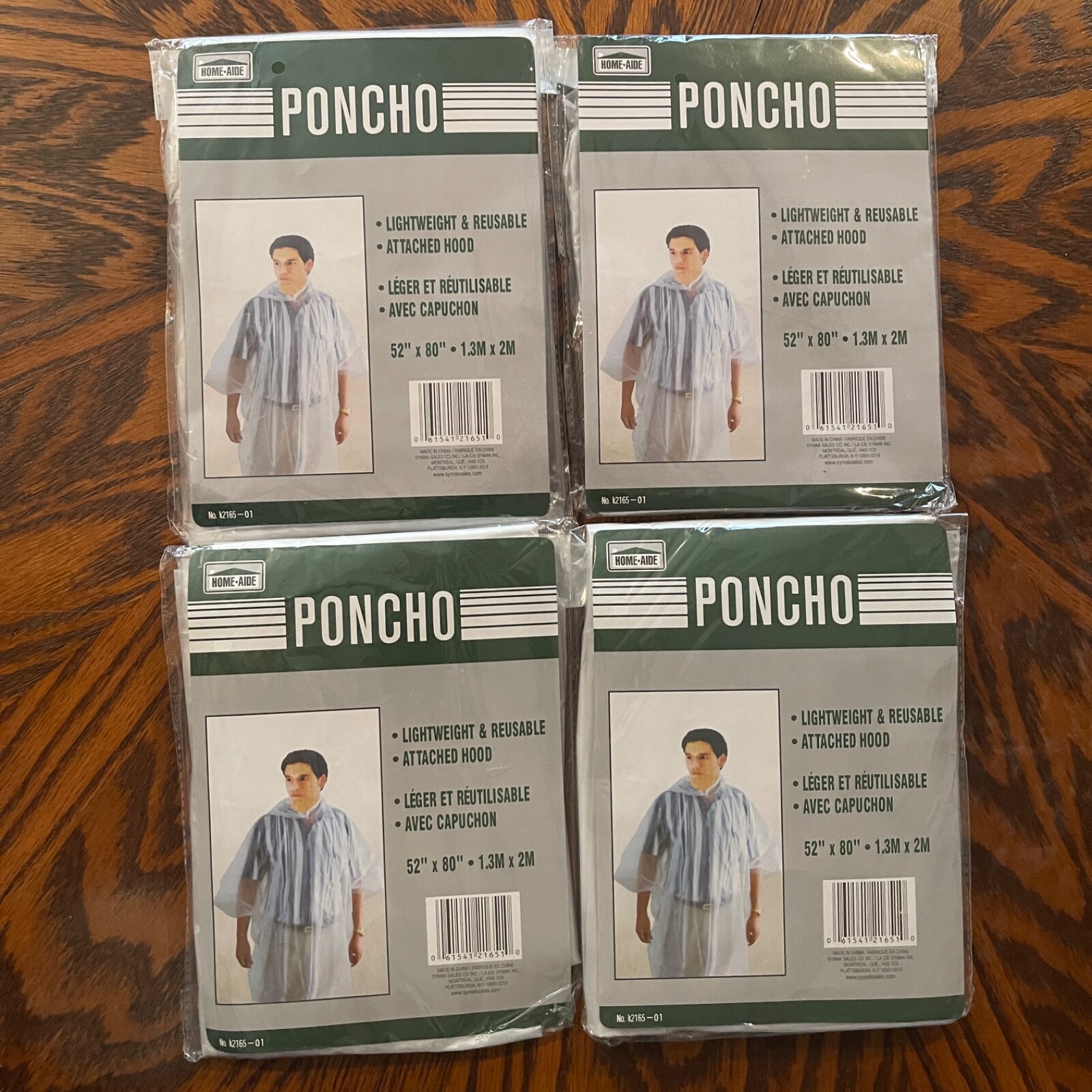 4 Emergency Poncho Camping Hiking Outdoor Bug-Out-Bag First aid Rain Ponchos
