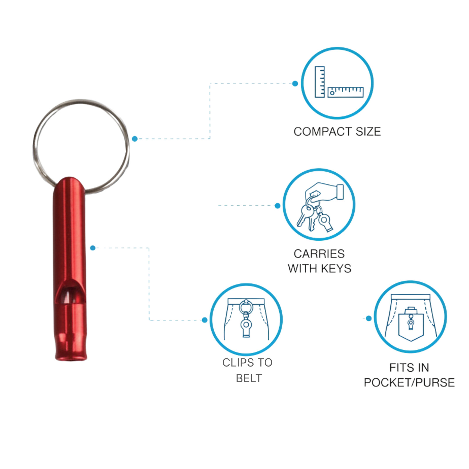 1-24pc Mini Survival Emergency Whistles Keychain Camping Hiking Outdoor Tool