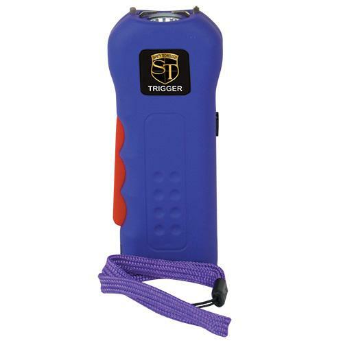 SQUEEZE Rechargeable LED Stun Gun PURPLE Walker Jogger Safety 911 POLICE 75 MV