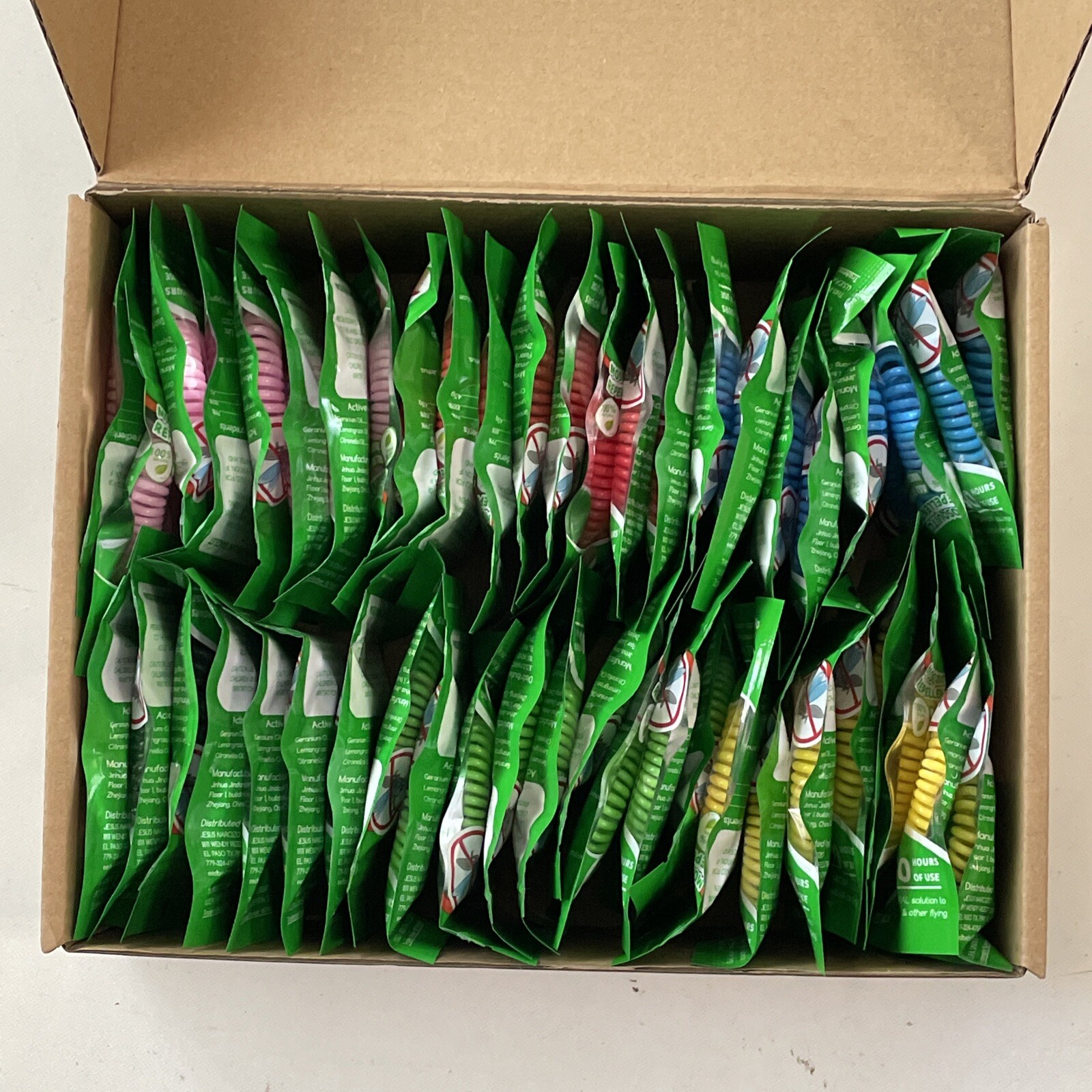 Mosquiot Repellent Bracelet, 48 Pack, Assorted Colors