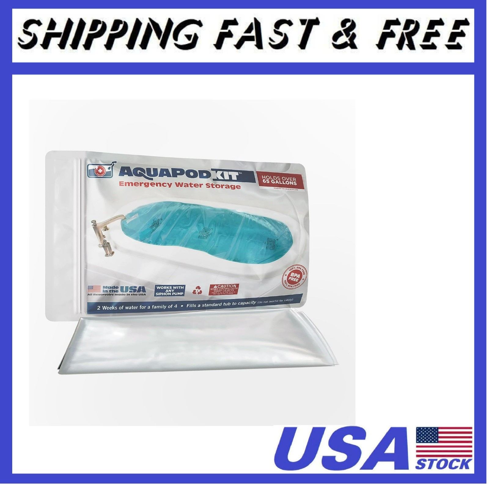 Kit 2.0 – Replacement Liner Bathtub Storage Emergency Drinking Water Storage