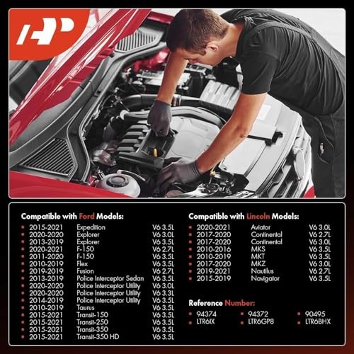 Iridium Platinum Spark Plugs Compatible with Ford F-150, Explorer, Pack of 6
