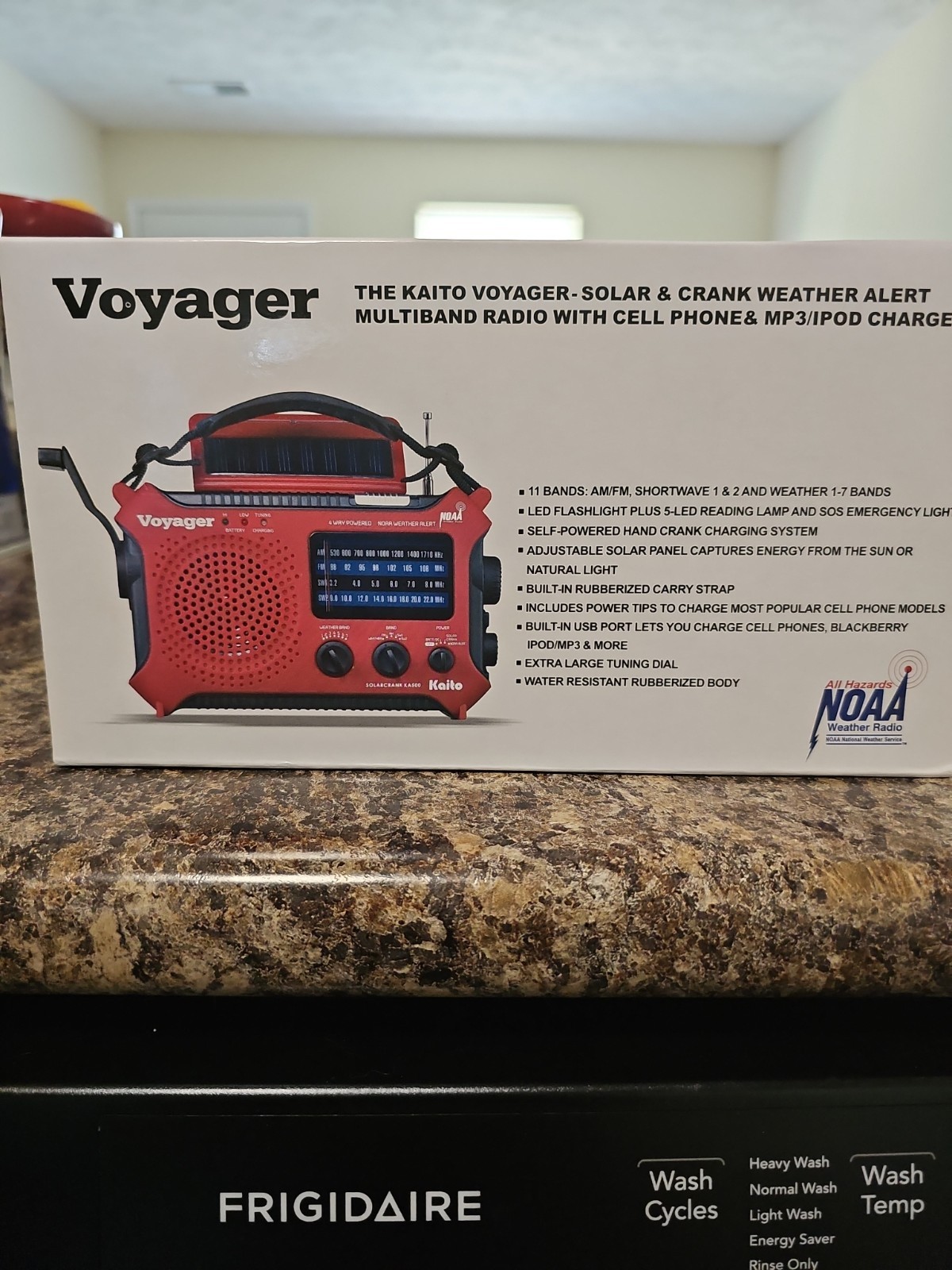 Red Kaito KA500 Voyager Solar Crank Battery Survival Radio AM FM Shortwave NEW