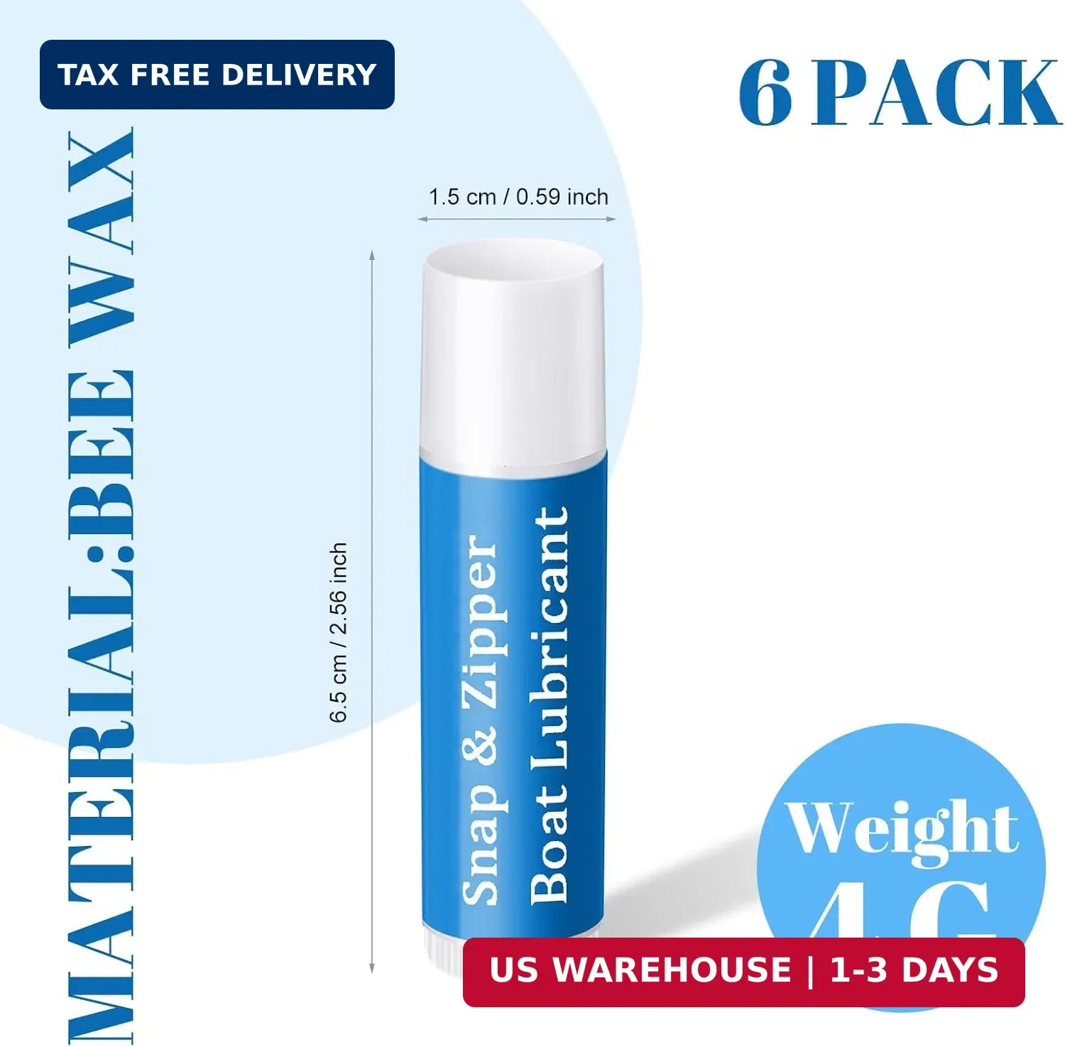 Snap and Zipper Lubricant, Wax Marine Lube Maintenance Supplies for Boat Vinyl P