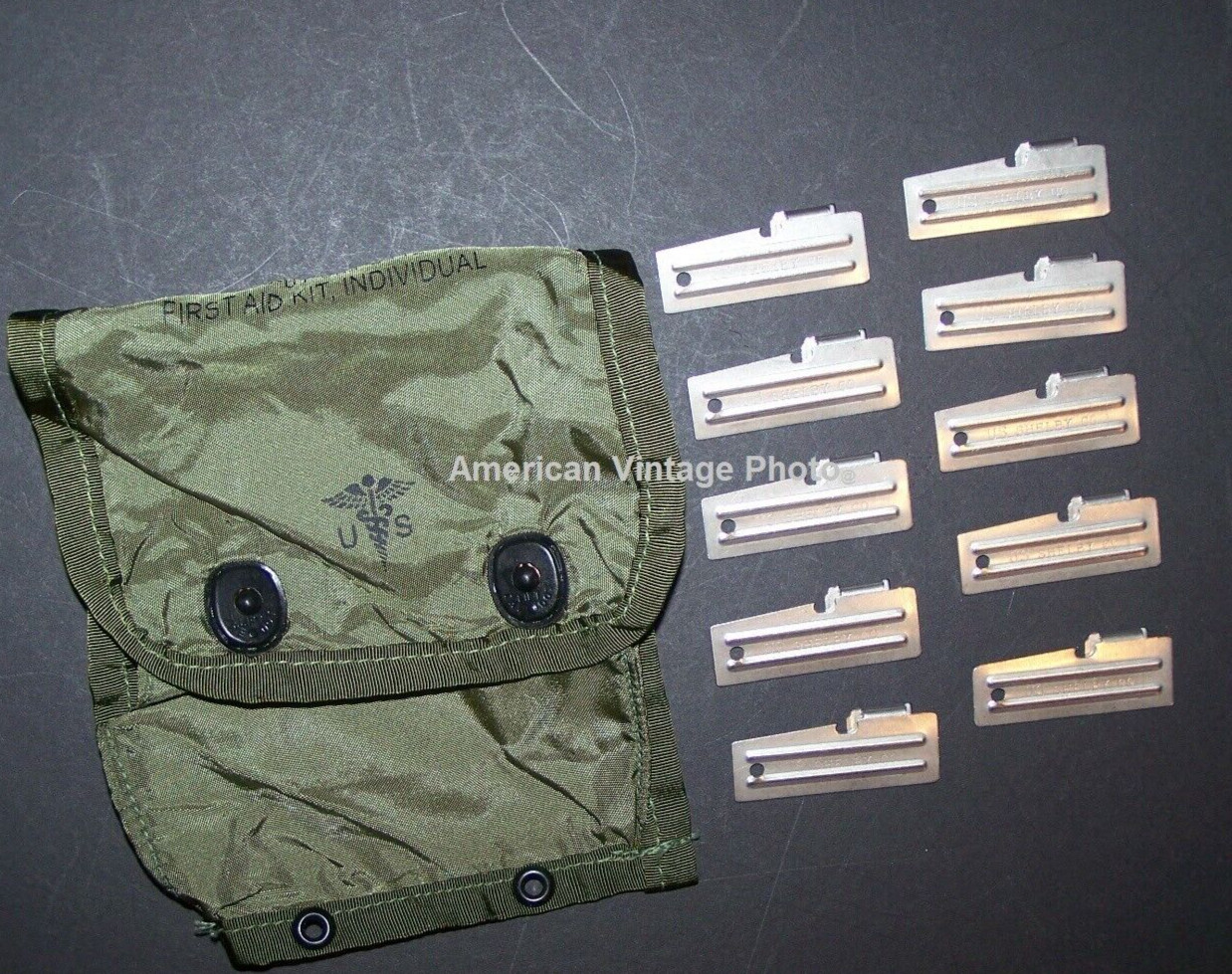 10 P-51 Can Opener + Medic Pouch USA Shelby Stainless f/ Hiking Mess Kit Camping