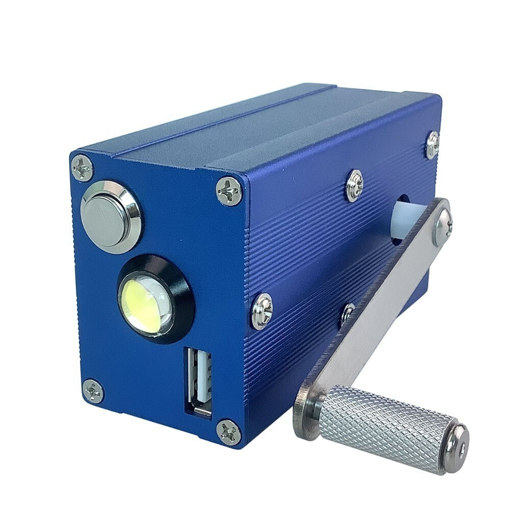 Outdoor Lightweight Emergency Survival Hand Crank Charge Generator Blue