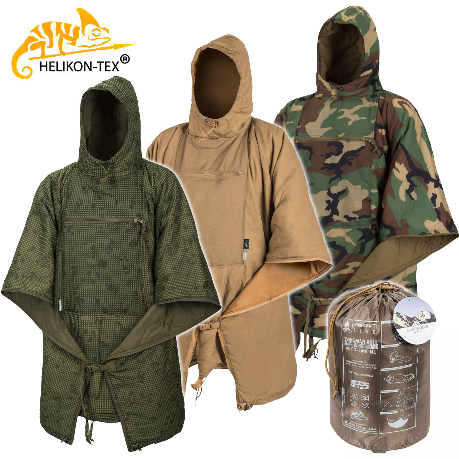 Helikon-Tex Swagman Roll Poncho Woobie Coat Liner Blanket Sleeping Bag ECW Warm