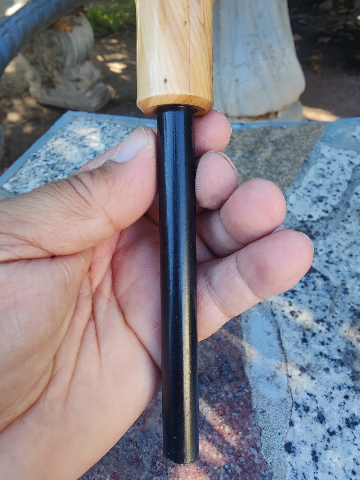 bushcraft 5″ x 1/2 ” ferrocerium rod yew wood handle | Ferro rod | mischmetal