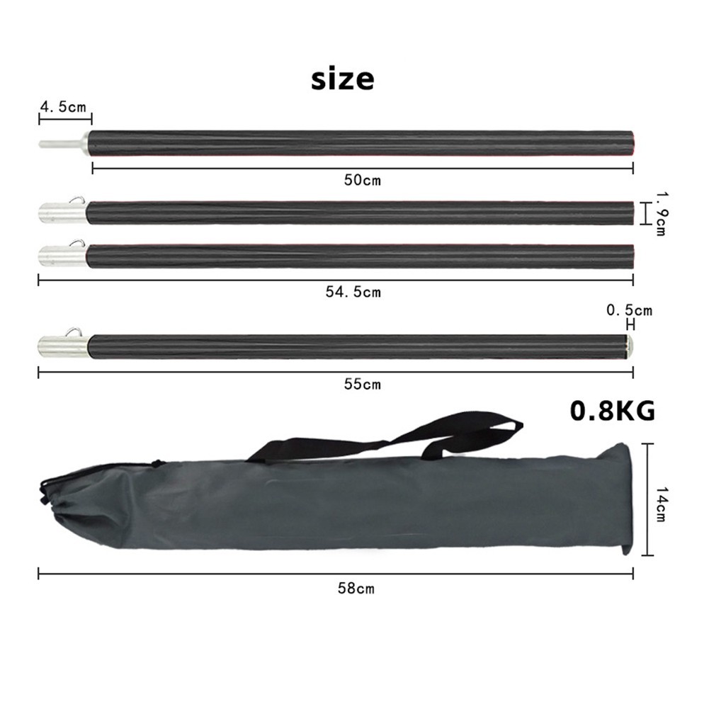 Customize Your Canopy or Tent Height with 2m Outdoor Camping Tent Poles