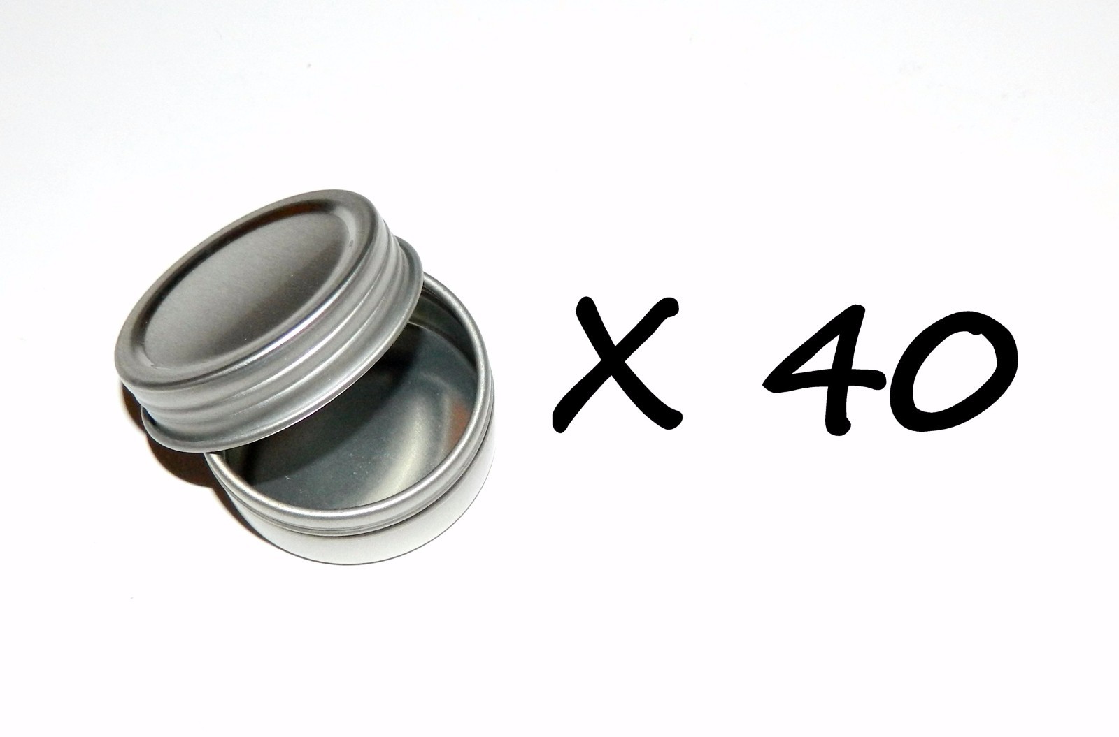 40 X 1/2 oz. Round Shallow Survival Tin Can With Screw Top Lid – Use With Crafts