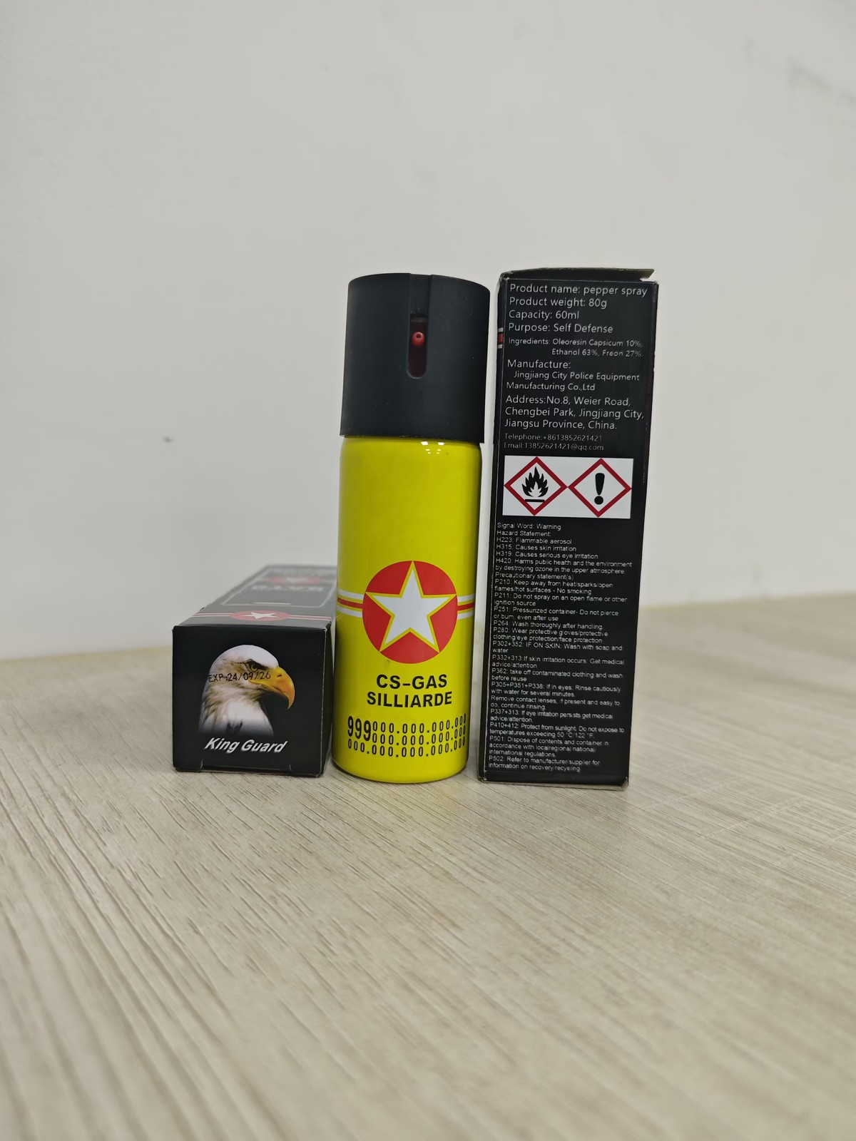 4 Pack Prosecure Pepper Spray 0.68oz Self Defense Safety Lock Security