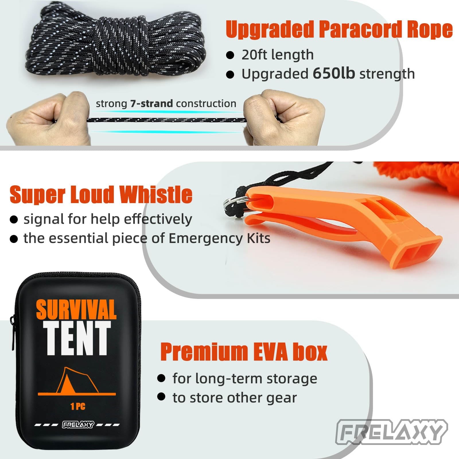 Extra-Thick Emergency Tent, Compact Survival Tent with Whistle, Upgraded Para…
