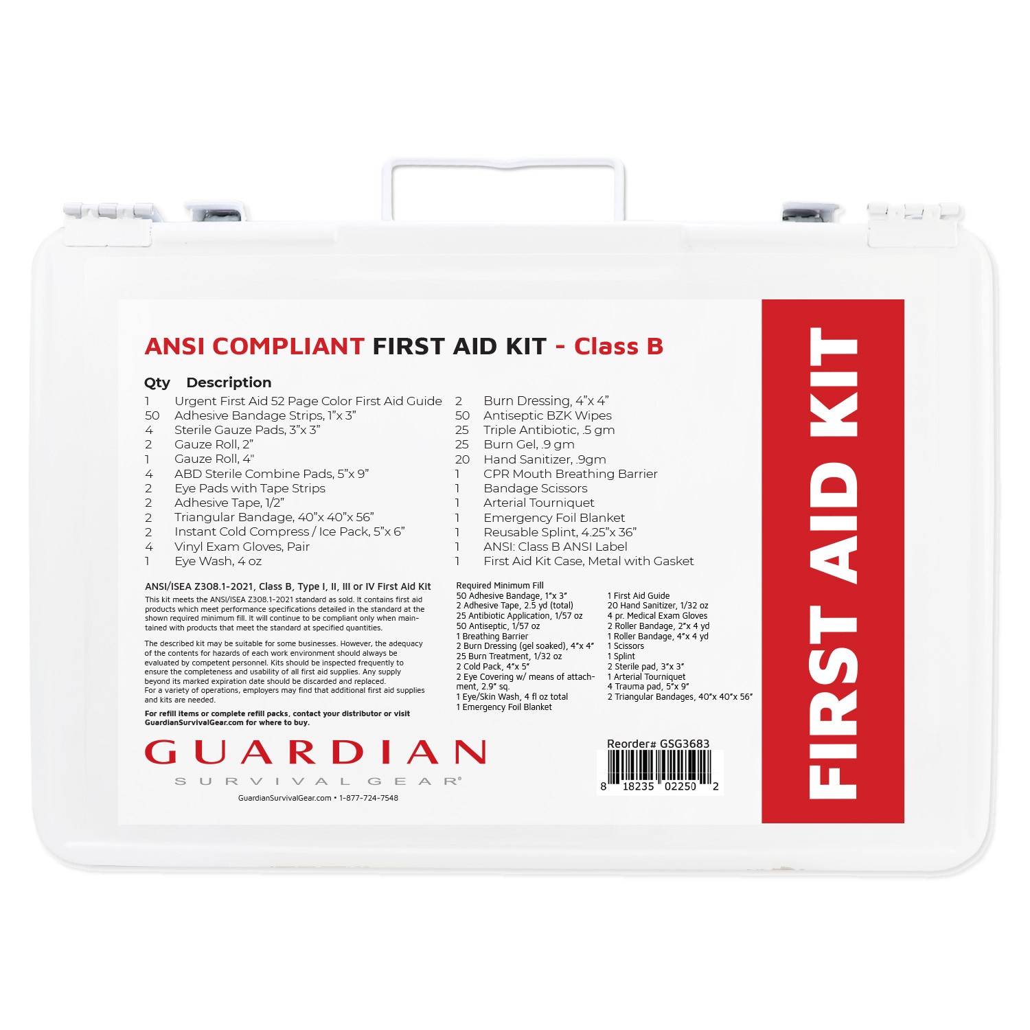 Guardian 25-50 Person First Aid Kit – Metal