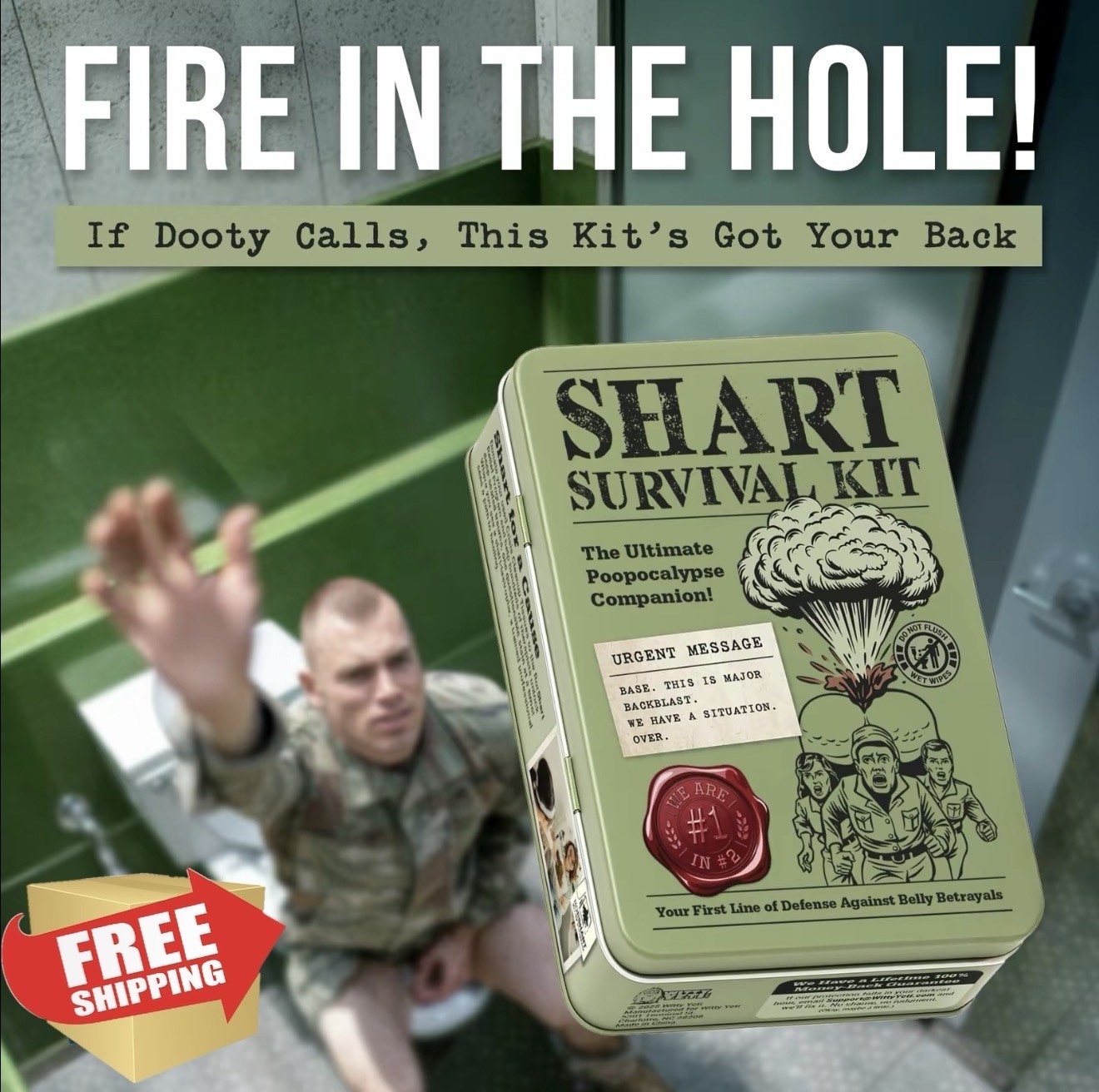 Witty Yeti’s Military-Grade Shart Survival Kit for When Your Butt Commits Tre